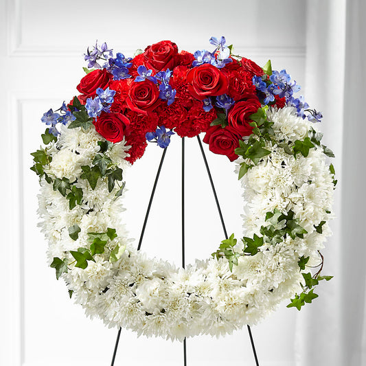 Patriotic Passion Wreath –  Gathered Blooms By Emily, Fairburn GA