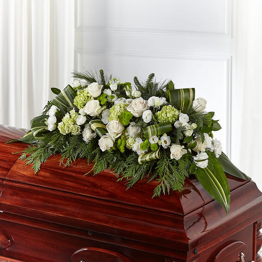 Hopeful Gesture Casket Spray –  Gathered Blooms By Emily, Fairburn GA