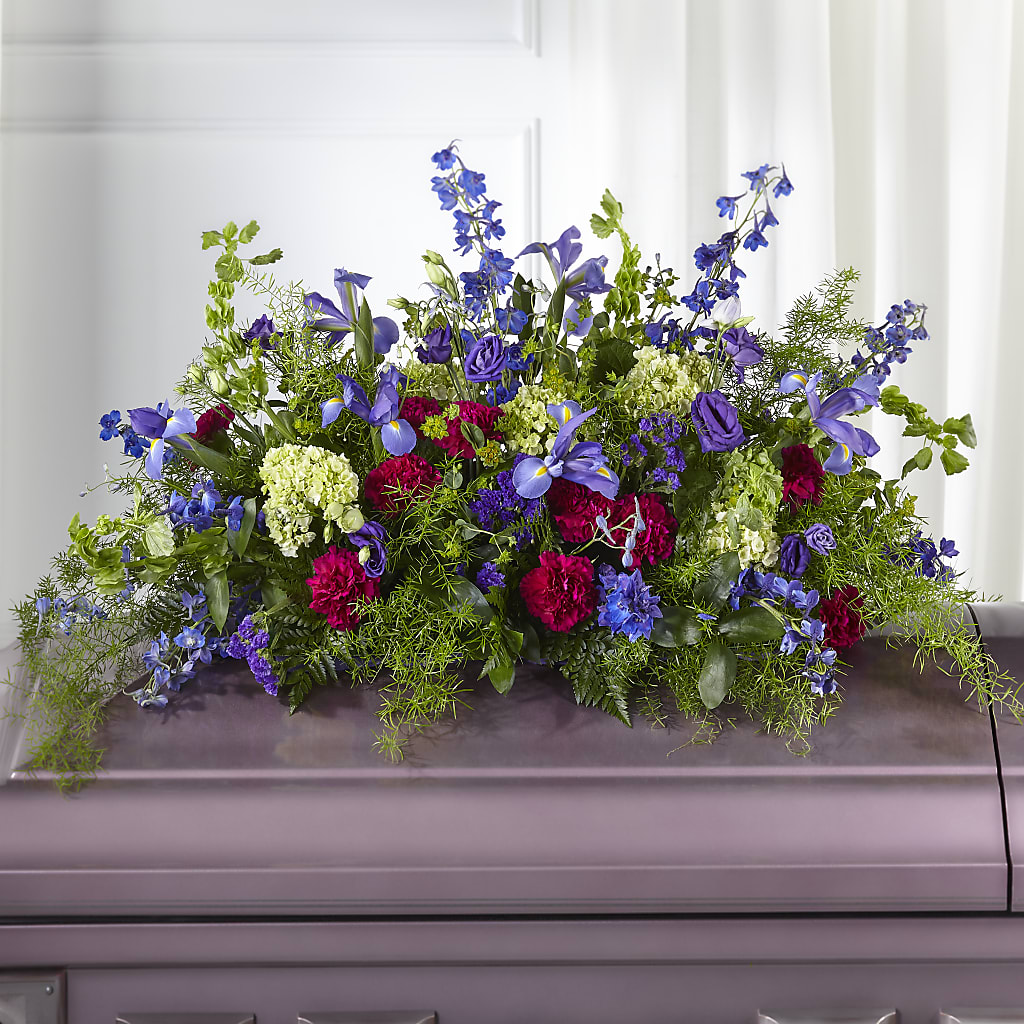 Always Treasured Casket Spray –  Gathered Blooms By Emily, Fairburn GA