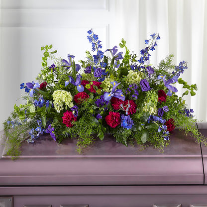 Always Treasured Casket Spray –  Gathered Blooms By Emily, Fairburn GA
