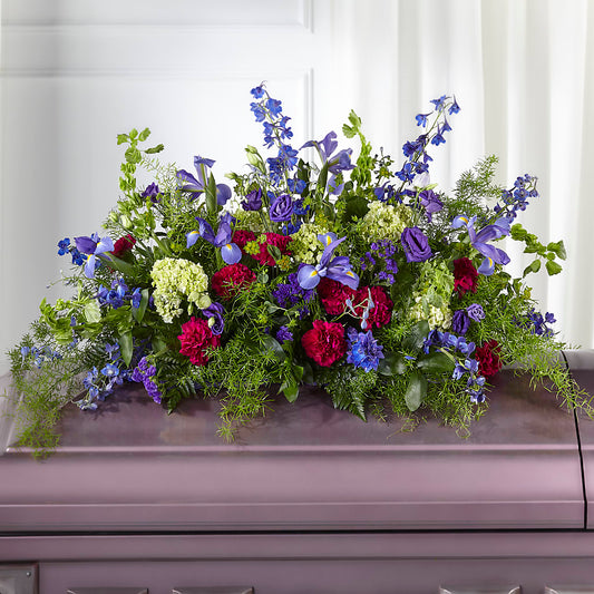 Always Treasured Casket Spray –  Gathered Blooms By Emily, Fairburn GA