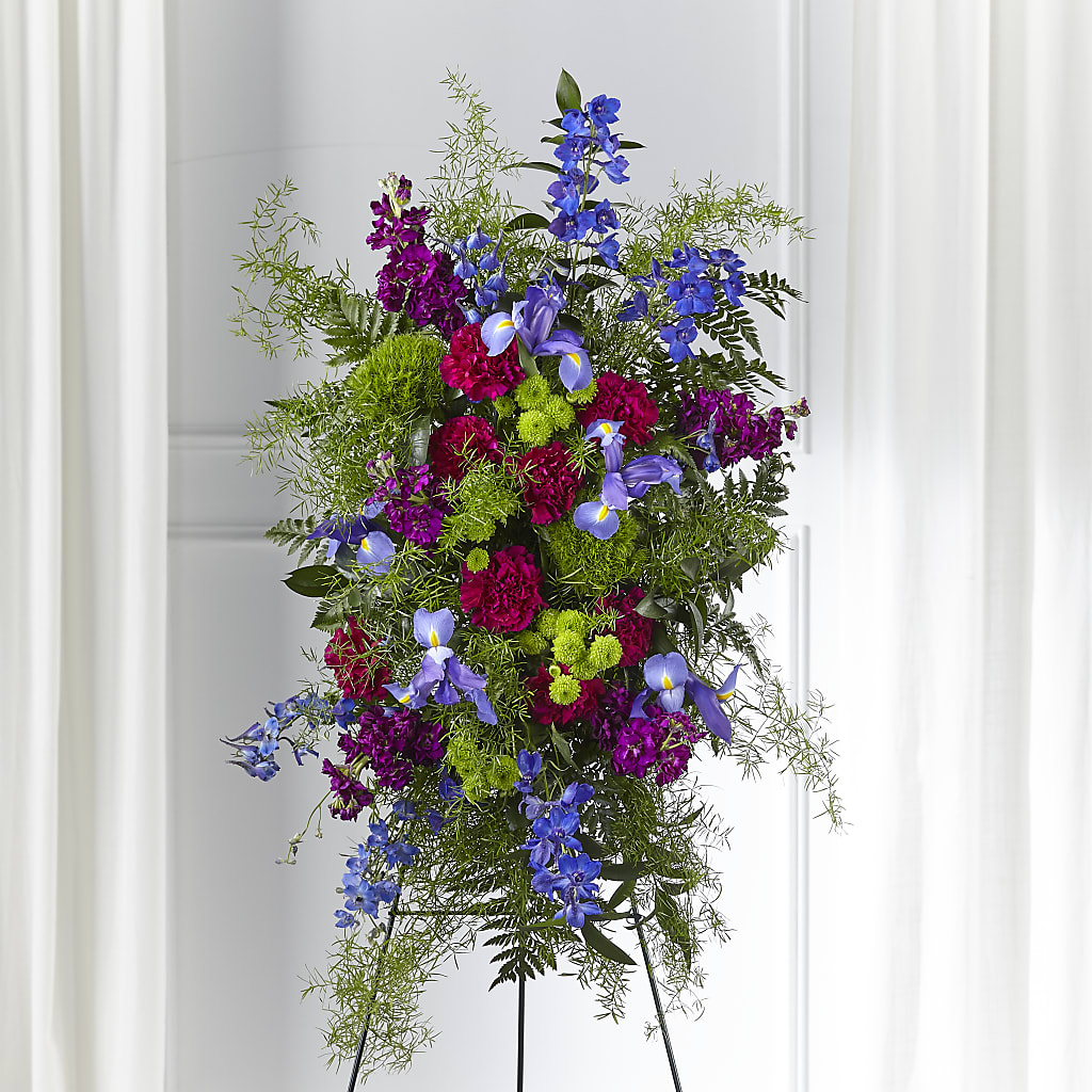 Heavenly Skies Standing Spray –  Gathered Blooms By Emily, Fairburn GA