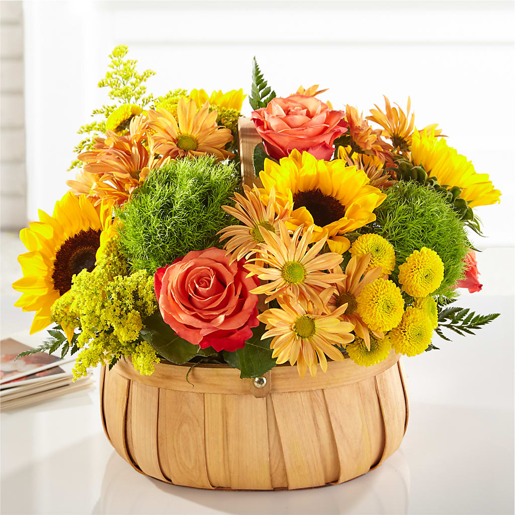 Harvest Sunflower Basket –  Gathered Blooms By Emily, Fairburn GA