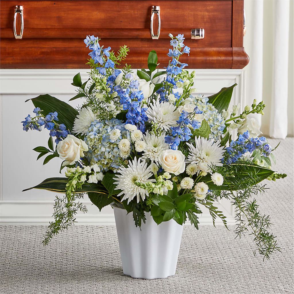 Everlasting Memories Floor Basket –  Gathered Blooms By Emily, Fairburn GA
