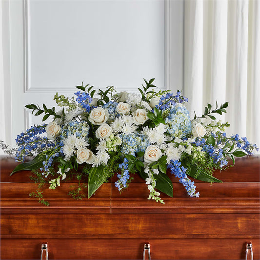 Timeless Essence Casket Spray –  Gathered Blooms By Emily, Fairburn GA