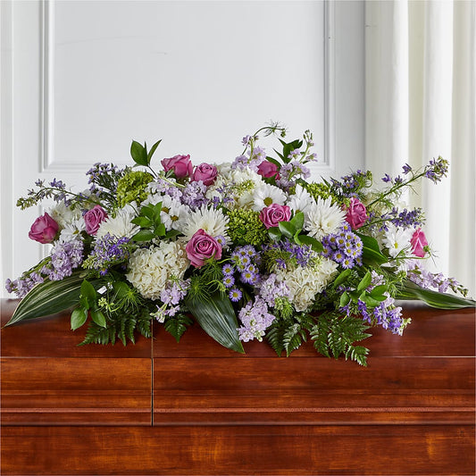 Meadows of Serenity Casket Spray –  Gathered Blooms By Emily, Fairburn GA