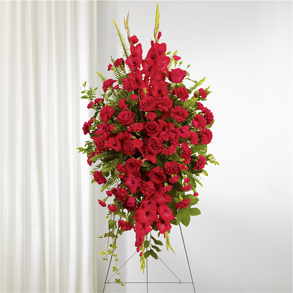 From the Heart Standing Spray –  Gathered Blooms By Emily, Fairburn GA