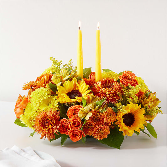 Autumn Harmony Centerpiece –  Gathered Blooms By Emily, Fairburn GA