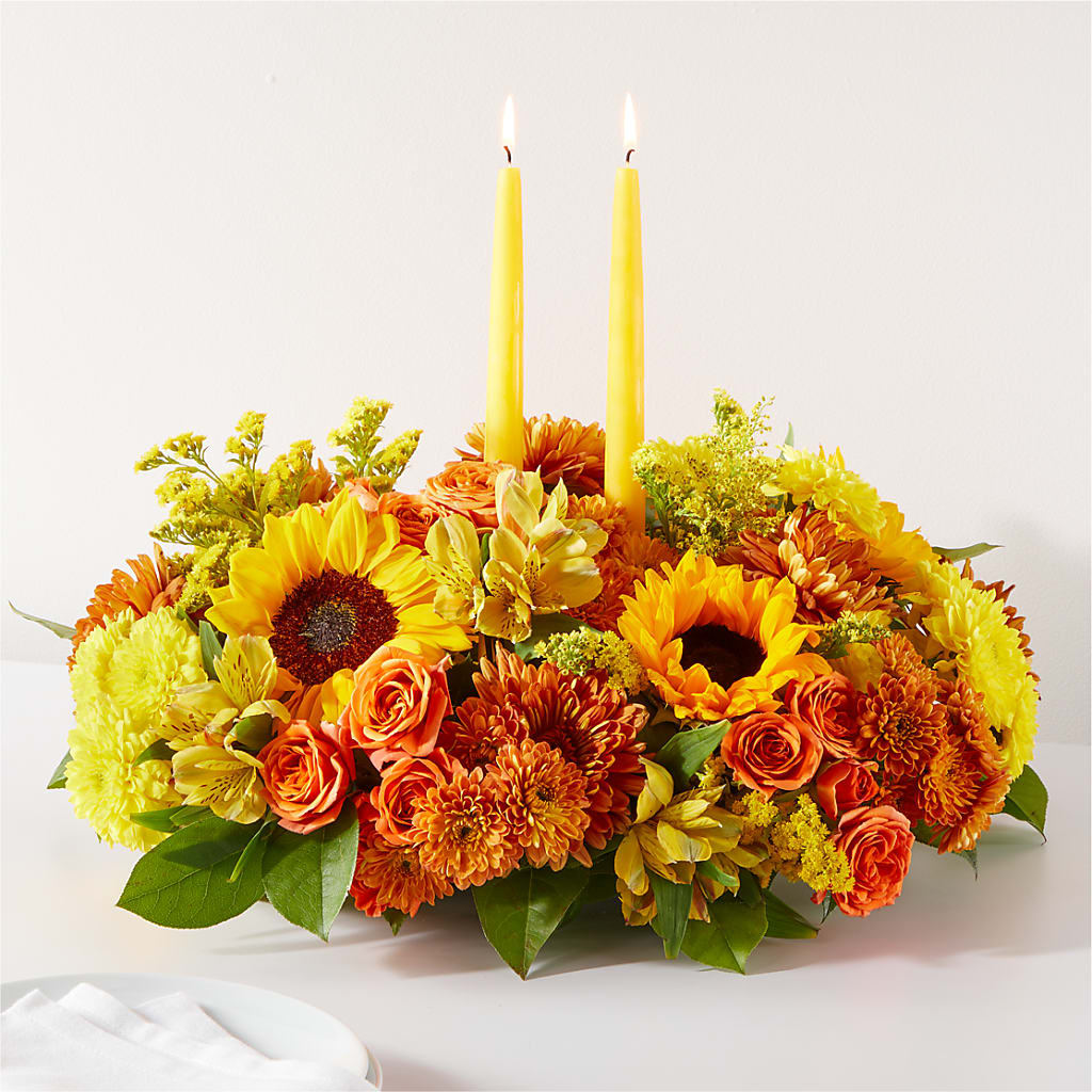 Autumn Harmony Centerpiece –  Gathered Blooms By Emily, Fairburn GA