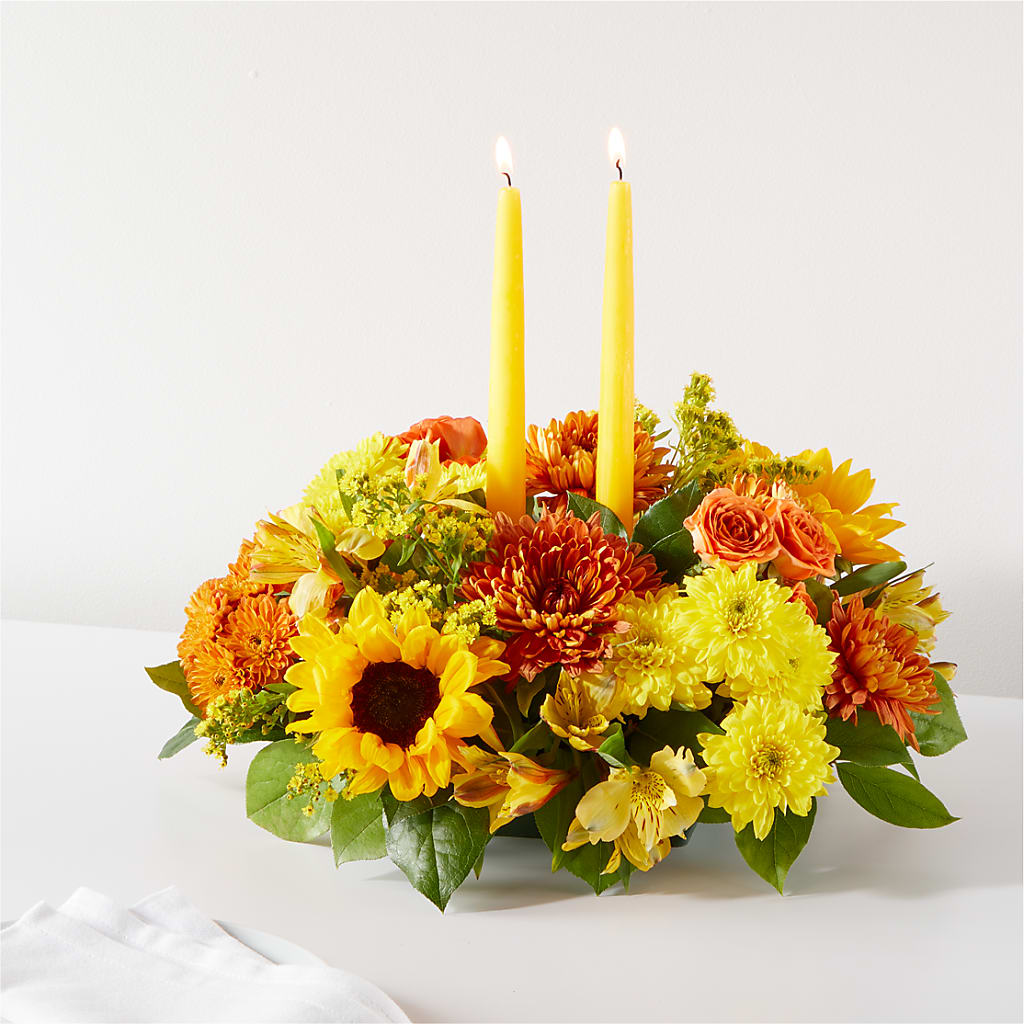Autumn Harmony Centerpiece –  Gathered Blooms By Emily, Fairburn GA