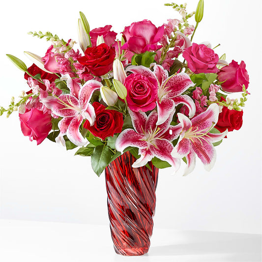 Always You Bouquet with Luxe Swirl Vase –  Gathered Blooms By Emily, Fairburn GA
