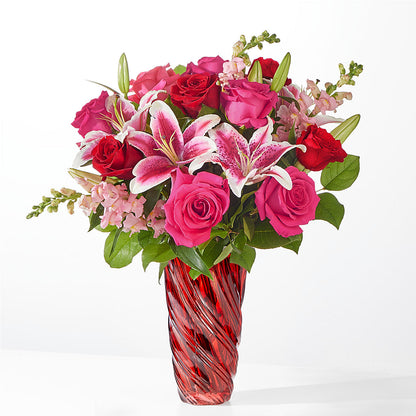 Always You Bouquet with Luxe Swirl Vase –  Gathered Blooms By Emily, Fairburn GA