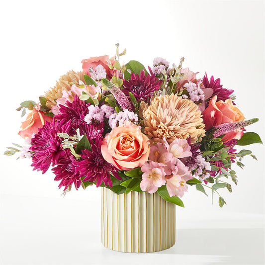 Berry Cobbler Bouquet with Ivory Vase –  Gathered Blooms By Emily, Fairburn GA