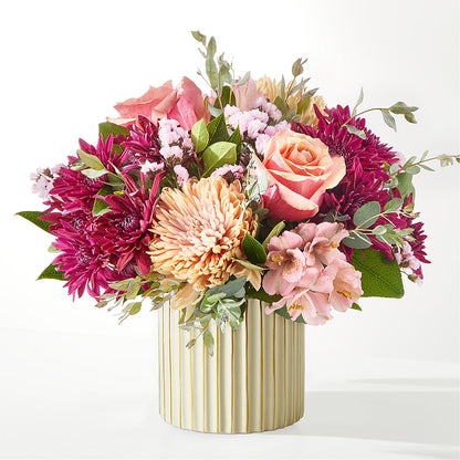 Berry Cobbler Bouquet with Ivory Vase –  Gathered Blooms By Emily, Fairburn GA