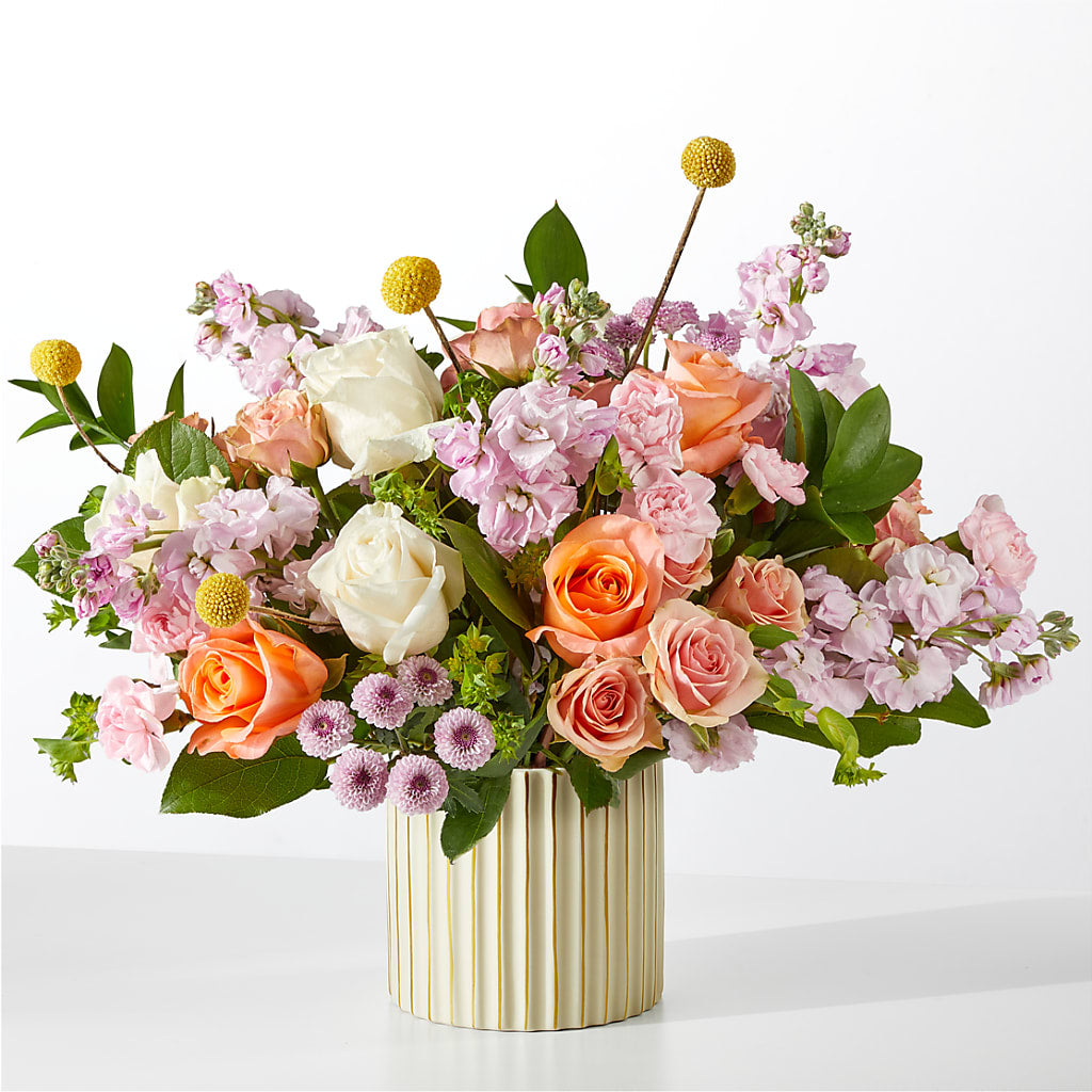French Market Bouquet with Ivory Vase –  Gathered Blooms By Emily, Fairburn GA