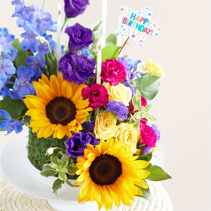 Star of the Day Floral Cake –  Gathered Blooms By Emily, Fairburn GA