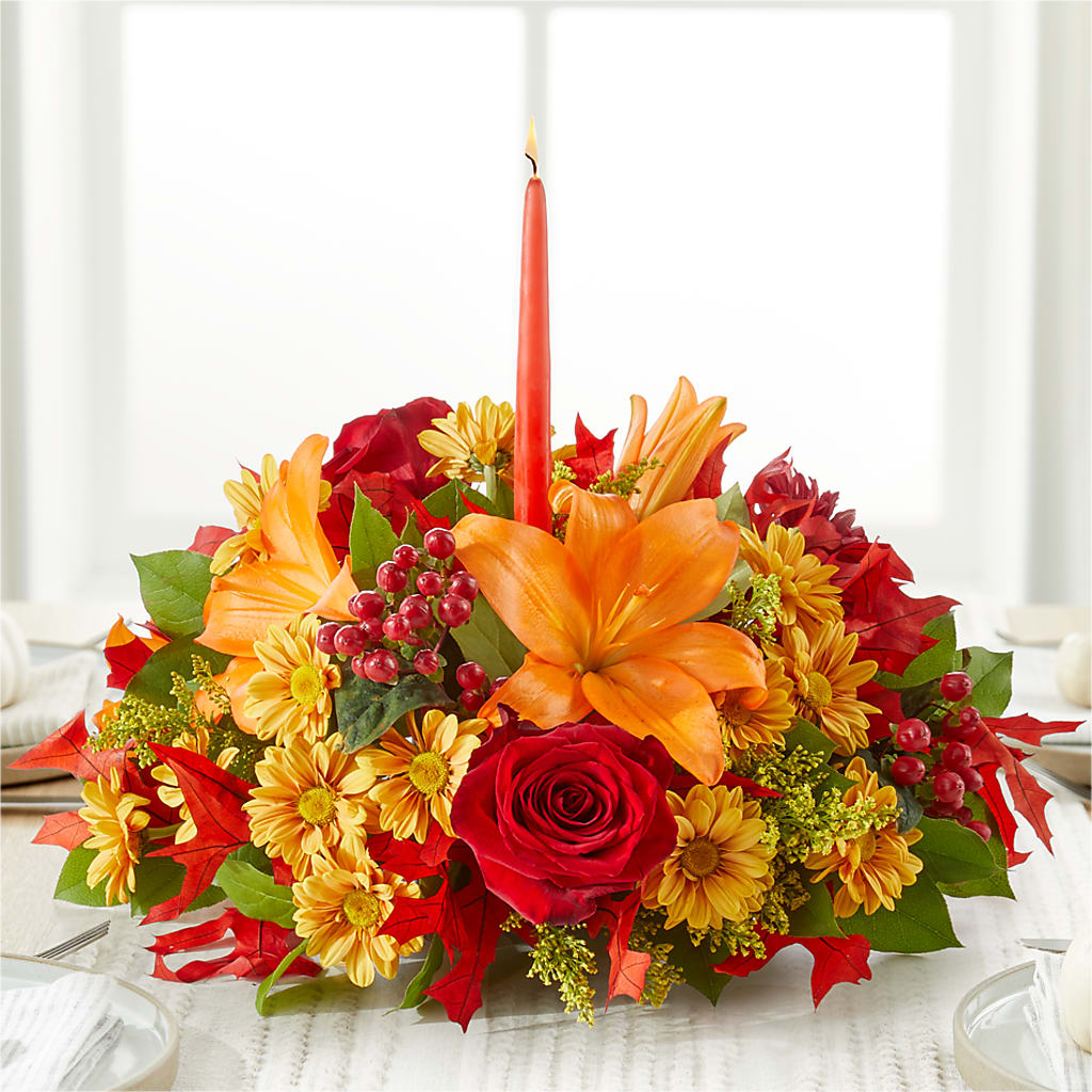Autumn's Embrace Centerpiece –  Gathered Blooms By Emily, Fairburn GA