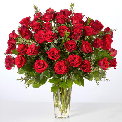 Forever Yours Fifty Stem Red Rose Bouquet –  Gathered Blooms By Emily, Fairburn GA