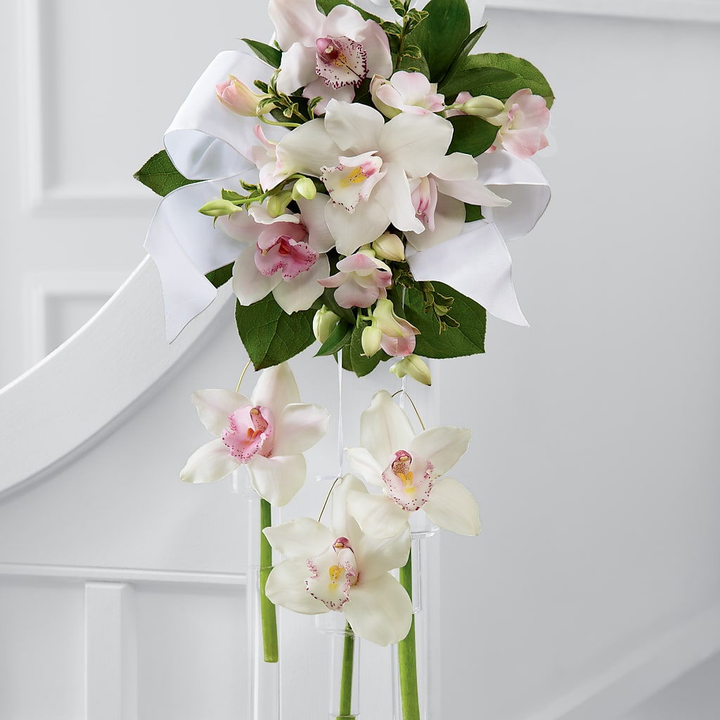 Perfect Entrance Pew Arrangement –  Gathered Blooms By Emily, Fairburn GA