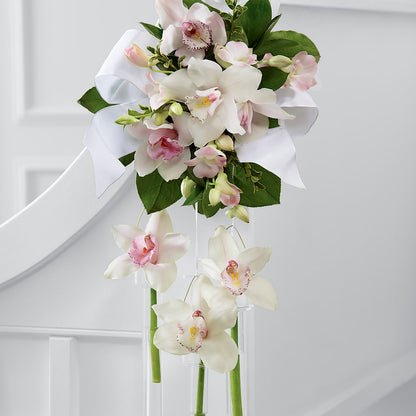 Perfect Entrance Pew Arrangement –  Gathered Blooms By Emily, Fairburn GA