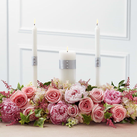 Worldwide Romance Unity Candle Arrangement –  Gathered Blooms By Emily, Fairburn GA