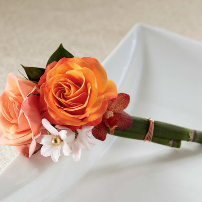 Sunset Dream Boutonniere –  Gathered Blooms By Emily, Fairburn GA