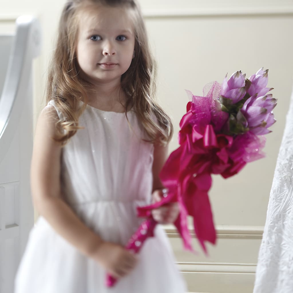 Sparkle Pink Flower Girl Bouquet –  Gathered Blooms By Emily, Fairburn GA