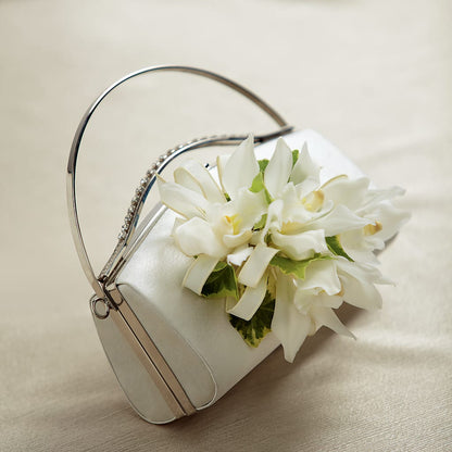 White Purse Decor –  Gathered Blooms By Emily, Fairburn GA