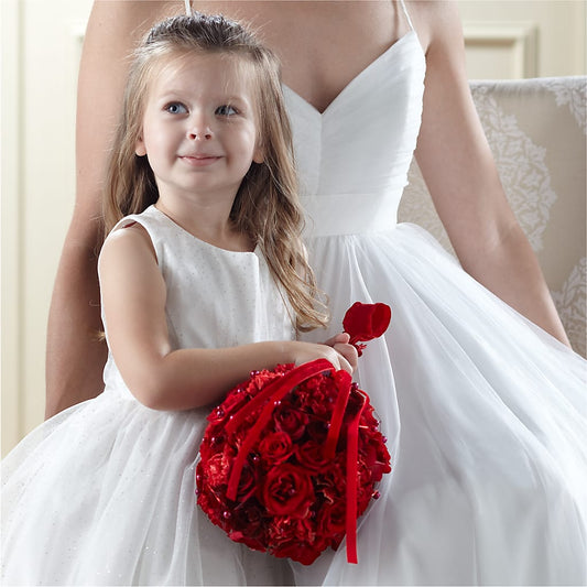 Pure at Heart Flower Girl Arrangement –  Gathered Blooms By Emily, Fairburn GA