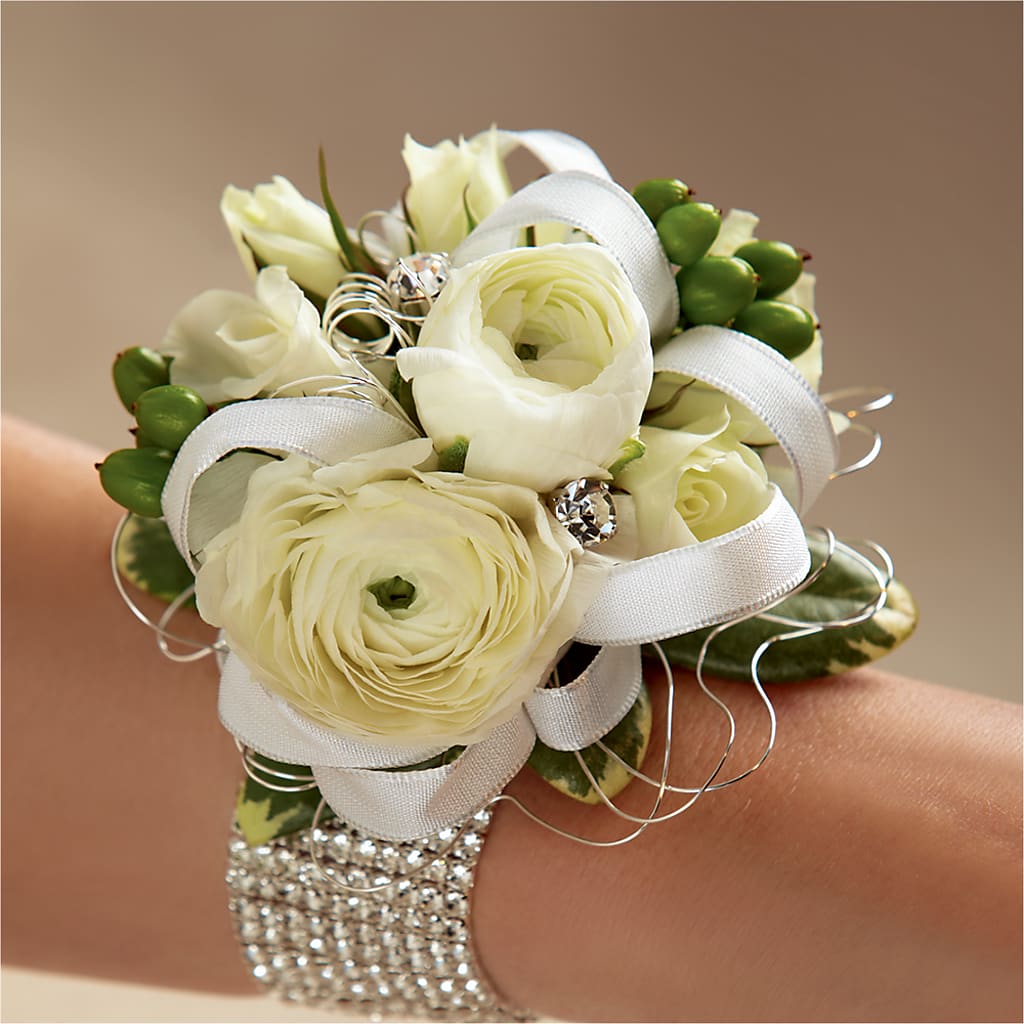 White Wedding Corsage –  Gathered Blooms By Emily, Fairburn GA
