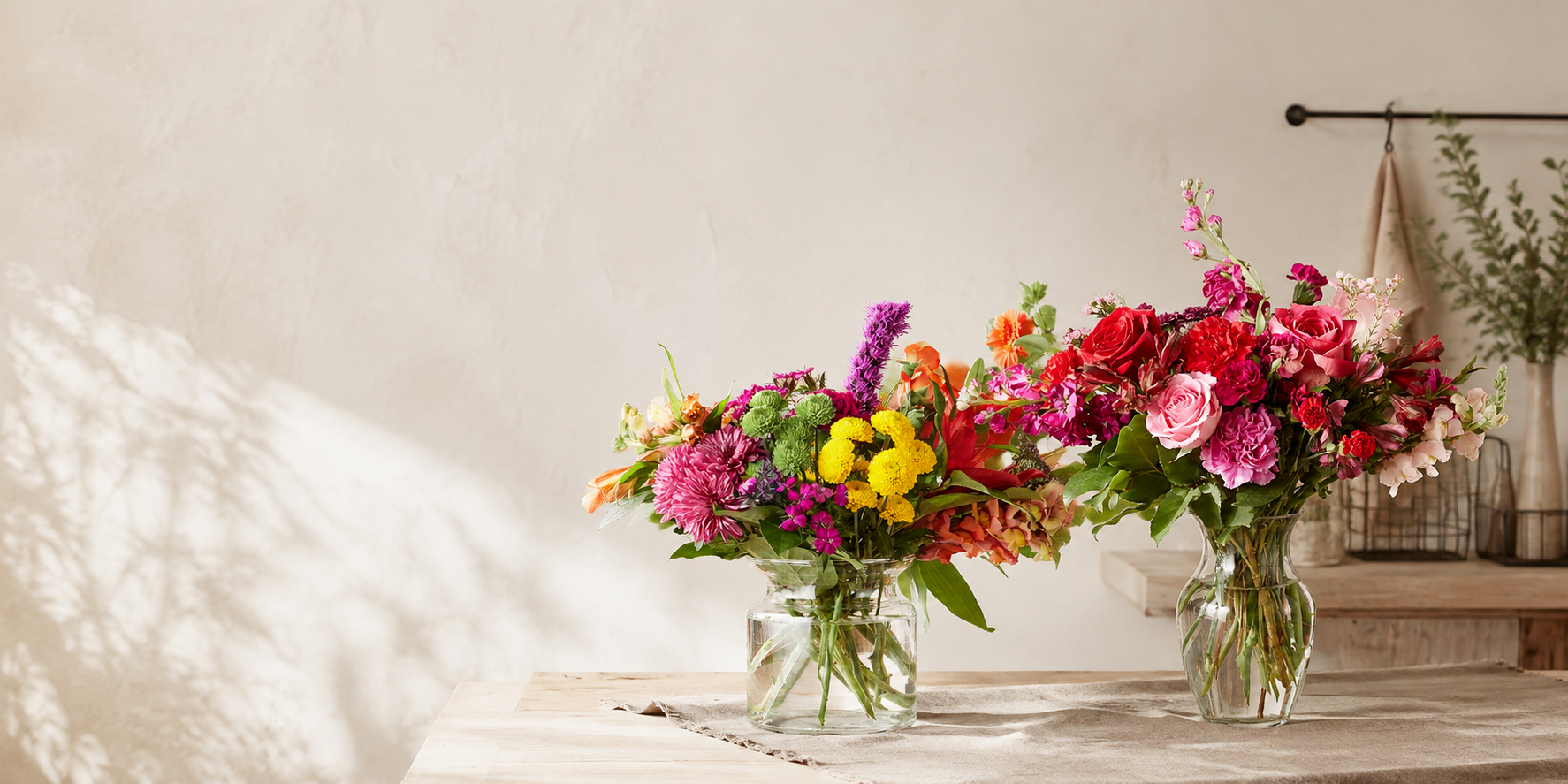 Bold and colorful florist original arrangements handcrafted by Gathered Blooms By Emily